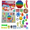 Festa Favor 24 pçs / set Christmas Fidget Toy Advent Calendar Set 24 Dias Empurre Bolha Silicone Stress Reliever Caixa Caixa Caixa Sensory Toys Atacado