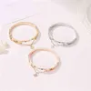 New Love Roman Numeral Bangles for Women Tassel Peach Heart Charm Temperament Korean Bracelet Jewelry Pulseras Mujer Moda 2021