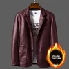 Autumn Mens Leather Jackets Classic Mens Motor Outwear Coats PU Pocket Jackets Motor & Biker Faux Leather Fashion Jacke 6XL 211009