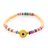 5 stks Trendy Turkse Armband Femme Griekse Eye Armbanden voor Dames Polymeer Clay Heishi Disc Beads Boho