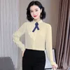 Koreanska Kvinnor Chiffon Blouses Plus Size Elegant Solid Ruffles Blusas Mujer de Moda Ladies Top 210531