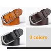TopSelling designer men's cowhide belt top quality business leisure fashion Korean cowboy leather needle buckle belt wholesale