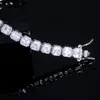 CWWZircons Bling Square Cubic Zirconia Pave Silver Color Bridal Wedding Tennis CZ Bracelets for Women Jewelry Accessories CB260