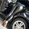 Legginsy Kobiety Sexy Night Club Hip Lifting Slim Pu Leather Casual Black Legging High Talia 211204