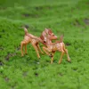 Miniatyr Deer Lover Cartoon Fawn Doll Moss Terrarium Creative Craft Micro Landscape Ornaments Desktop DIY Tillbehör RRE12127