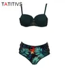 TATITIVS Bikini da donna Sexy Costume da bagno in rete Patchwork Due pezzi 2021 Costume da bagno da spiaggia per ragazza Plus Size Costumi da bagno Monokini 210319