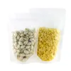 Plastic Stand Up Pouch Bag With Zipper For Food Packaging Matte Frosted Opaque Clear Doypack Resealable Zip Food Grade