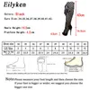 Eilyken Rome 스타일 울트라 하이힐 패션 패션 무릎 부츠 위에 중공되어 여성 Peep Toe Laceup Zip 플랫폼 신발 샌들 210911