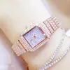 Damenuhr Diamant Montres FemmeWaterproof Kristall Quadrat Frauen Uhren Strass Weiblichen Handgelenk 2021 Armbanduhren