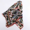 BihBf Swedish niche toteme silk striped pattern large scarf ins multipurpose Silk towel square classic allmatch handmade4901102