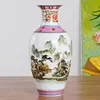 Vase Antique Jingdezhen Vintage Ceramic Vase Deskアクセサリークラフトピンクフラワー伝統的な磁器中国