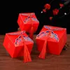 50 stücke Kreative Chinesische Stil Süßigkeiten Boxen Hochzeit Gefälligkeiten und Geschenke Box Für Gäste Party Liefert Papier Schokolade Boxen Paket 210724