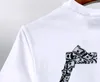 Hombre impreso camiseta camiseta de lujo grado de calidad de moda bordado calidad negro top de verano mangas cortas extravagante blanco m-3xl tamaño