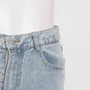 Casual Lose Jeans Für Frauen Hohe Taille Patchwork Tasche Denim Feste Hosen Weibliche Mode Kleidung Frühling 210521