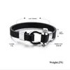 Edelstahl Häppchenschnalle Leder -Überlebensarmband Nautical Seemann Surfer Armband Schmuck 80376955313023