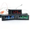 Nuovo multifunzione fai-da-te Orologio ad alta precisione all'interno e all'esterno Temperatura dell'auto Monitor di tensione della batteria Misuratore di pannello DC 12V Dropshi273M