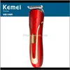 Kemei Red Hair Trimmer Adult Child Childable RazoReal Men Men Men Beard Shaver Hair Clipper with Eu Plug KM-1409 8lwkf 5fdro