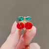 S2835 Fashion Jewelry Cute Cherry Hairpin For Women Fixed Hair Clip Shark Clip Bobby Pin Lady Girl Back Head Barrette Headwear Hair Accessories