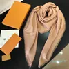 140*140CM Scarves brand womens senior long Double chiffon silk shawls 4 colors Fashion tourism soft Designer luxury gift printing Scarf