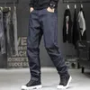 Vår höst baggy jeans män casual rakt denim plus storlek patchwork byxor streetwear byxor 44 mens botten