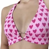 Canotta Love Heart Pattern stampato Soft Spandex Women SleevelHalter Canotta Reggiseno per Club X0507