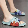 2022 New Summer Slippers EVA Shoes Thick Sole Soft Men Slides Women Flip Flops Bathroom Beach Quality Graffiti Cartoon