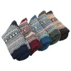 5 pairs Mens Skarpety Zimowe Ciepłe Miękkie Wełniane Grube Nordic Dorosłych Skarpetki Skarpety Sleeping One Size 5 Kolory 210720