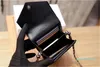 Designer- womens bags Card holders top quality leather women wallets Black organize sling bags Striped cell phone bags Hasp 17.5cm