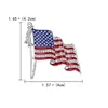 アメリカの国旗バッジブローチ光沢のあるラインストーンペンダントエナメルピンブローチ女性男性ラペルピンジュエリーギフト