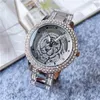 Orologi del marchio Uomini Donne Tiger Diamond Style Metal Acciaio Banda con orologio da polso a logo di lusso Ro 206