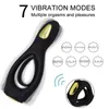 Nxy Cockrings Vibrating Penis Rings Toys for Adults 18 Ring Sex Men Cock Cage Delay Ejaculation Male Silicone Erection Products Beauty Health 1210