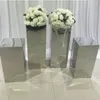 4ピース/セット）美しいイベントの結婚式の歩道の立場の装飾的な鏡の柱の結婚式の台座装飾中空コラムSenyu587