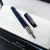 YAMALANG High Quality Blue Magnetic Roller Ball and Fountain Pen Business Office Stationery Luxury Promotional Pens Good Birthday 275z