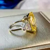Choucong Merk 100% 925 Sterling Zilver Luxe 13 * 16mm Topaz Hoge Carbon Diamond Moissanite Bruids Ringen Sprankelende Eternity Dames Bruiloft Fijne Sieraden Geschenken