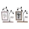 Family Picture Frame 4x6 Vertical Metal Tree Desk Po Frames with Decorative Bud Vase Double Sides Display Unique Gifts