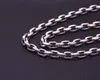 Genuine Sólido 925 Sterling Thai Silver Loop Simples Link Chain Masculino Colar de Jóias Presente A4581 Correntes