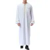 Мужские траншевые пальто мужская мусульманская одежда сплошная цветная дышащая одежда с длинным рукавом воротник Дубай Ближний Восток Исламский арабский арабский