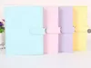 A6 Notebook Binder Pu Leather 6 Rings Spiral Loose Leaf Notepad Cover Macaron Candy Color Diary Shell For Student3126146