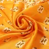 Fashion Women Navy Blue Cashew Floral Square Silk Shawl Scarf Lady Print Soft Wraps Luxury Bufandas Muslim Hijab 70*70Cm