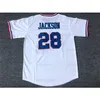 Nikivip Bo Jackson #28 Chicks Movie Baseball Jersey America All Songed White S-3XL High Quality Vintage