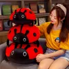 Huggable Nice 80cm 60cm 40cm Cute Plush Toy Soft Colorful Ladybug Ladybird Insect Doll Pillow Cushion for Children Birthday Gift LA262