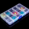 Plastic 15 Grids Storage Bags Compartment Adjustable Jewelry Necklace Earring Transparent Box Case Holder Organizer Boxes