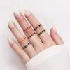 Vintage Multicolor Love Heart Rings Fashion Geometric Gold Metal Dripping Oil Small Rings for woman Party Jewelry Gifts