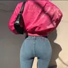 Women's Jeans High Waist Stretch Skinny Denim Pants 2021 Spring Autumn Blue Retro Washed Elastic Slim Pencil Trousers NK002