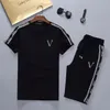 Casual Anzug Herren Trainingsanzug Mode Sommer Sportwear Rundhals Kurzarm T-shirt + Shorts 2 Farbe Option Hohe Qualität M-3XL #25