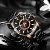 Curren New Business Design Zegarki Mężczyźni Luksusowy Marka Kwarcowy Zegarek ze zegarem ze stali nierdzewnej Moda Watch Gentlemen Watch Relojes Q0524