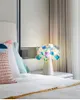 충전식 LED 테이블 램프 따뜻한 낭만적 인 홈 호텔 레스토랑 웨딩 장식 무선 충전 꽃 책상 조명