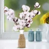 自然干し綿棒農家造花充填剤花の装飾の偽の綿花DIY素材ガーランド家の装飾Y0630