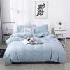 Solid Color Sanding Polyester Bedding Set 2/3PCS Duvet Cover Set,Comfortable Bed Linens (No Fitted Sheet) Home Textile 211007