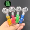 mini 10cm Colorful Pyrex Glass Oil burner glow in dark glass Oil Burner Tube Oil Burning Pipe glass pipes water pipes with octopus and s